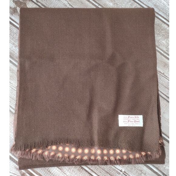 Dior Brown Silk Scarves & Wraps for Women for sale | eBay Christian Dior Vintage Brown Daisy Flower Dot Pattern Silk & Wool Fringe Scarf
